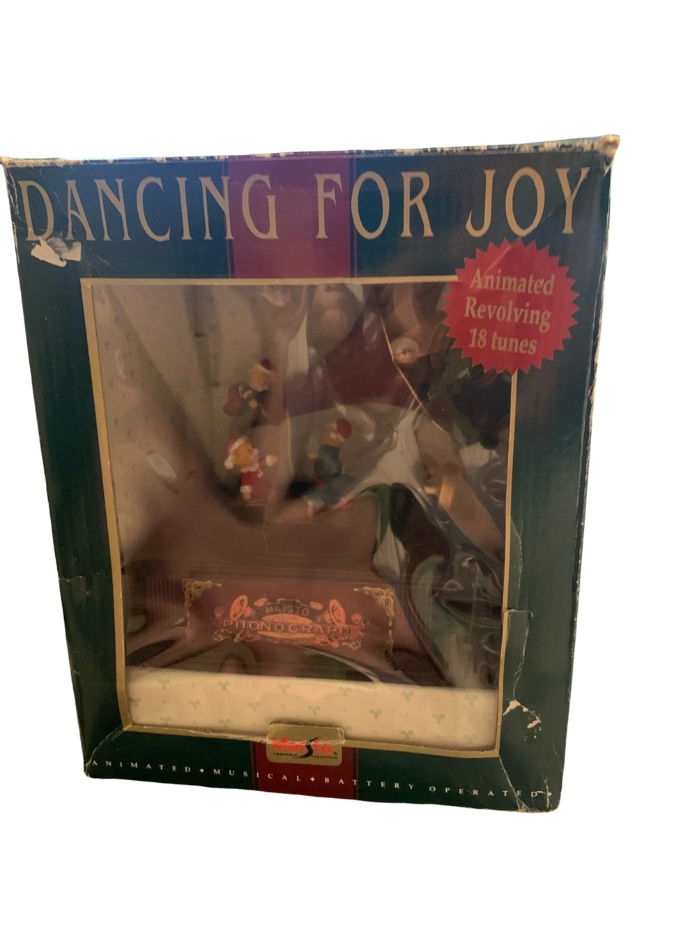 Maisto 1995 Christmas Animated Phonograph Dancing For Joy Tested